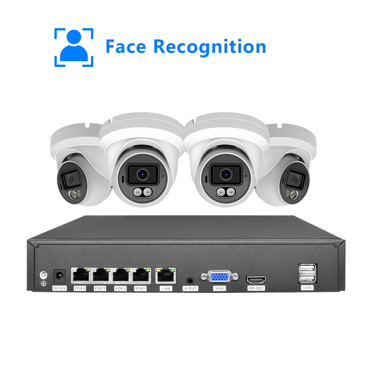 Nvr Kit 4 Camera 5Mp Poe - Kit NVR PoE de 4 Canales