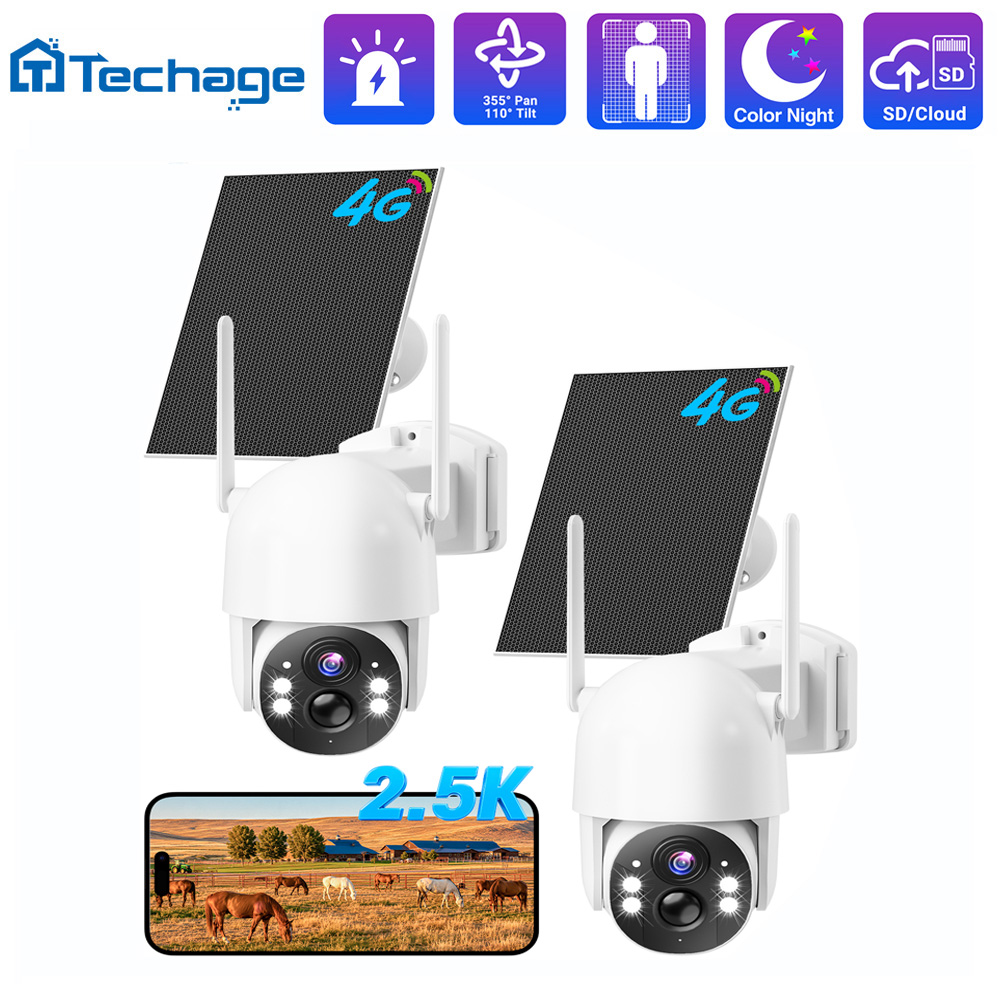 Security Camera System Solar 4G - Cámara de seguridad solar inalámbrica para