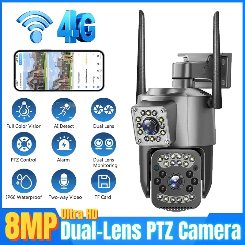 Ip Camera 4K 8Mp Outdoor Ptz - Cámara IP WIFI de 8MP, 4K,