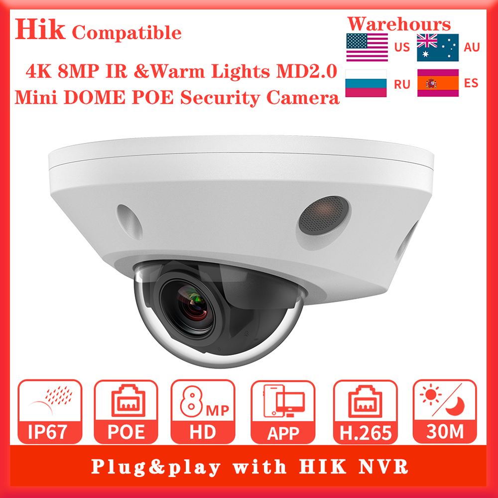 Hikvision Ip Camera 8Mp Dome - Cámara IP Hikvision compatible con 4K,