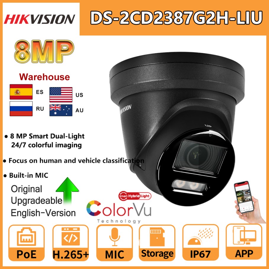 Hikvision Ip Camera 8Mp Dome - Cámara IP Hikvision de 8MP DS-2CD2387G2H-LIU