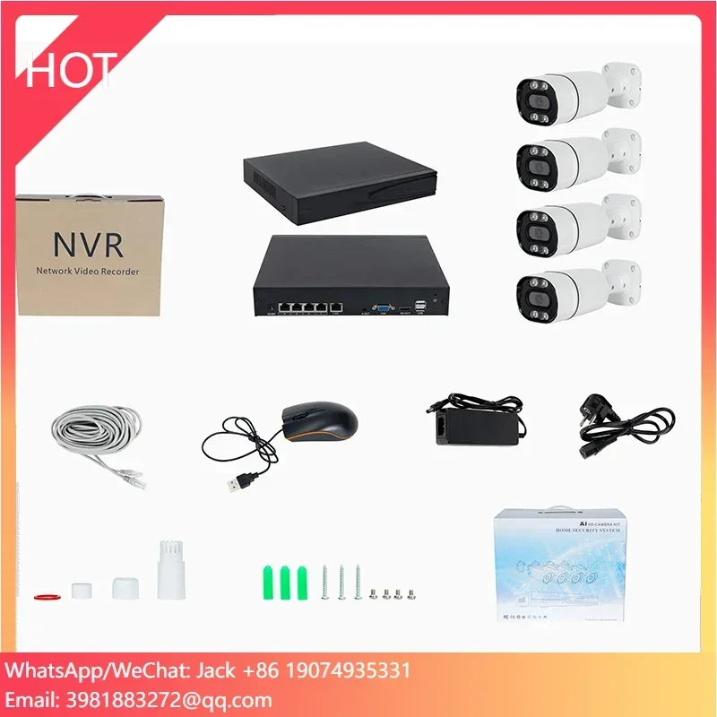 Nvr Kit 4 Camera 5Mp Poe - Kit NVR de 4 Canales con