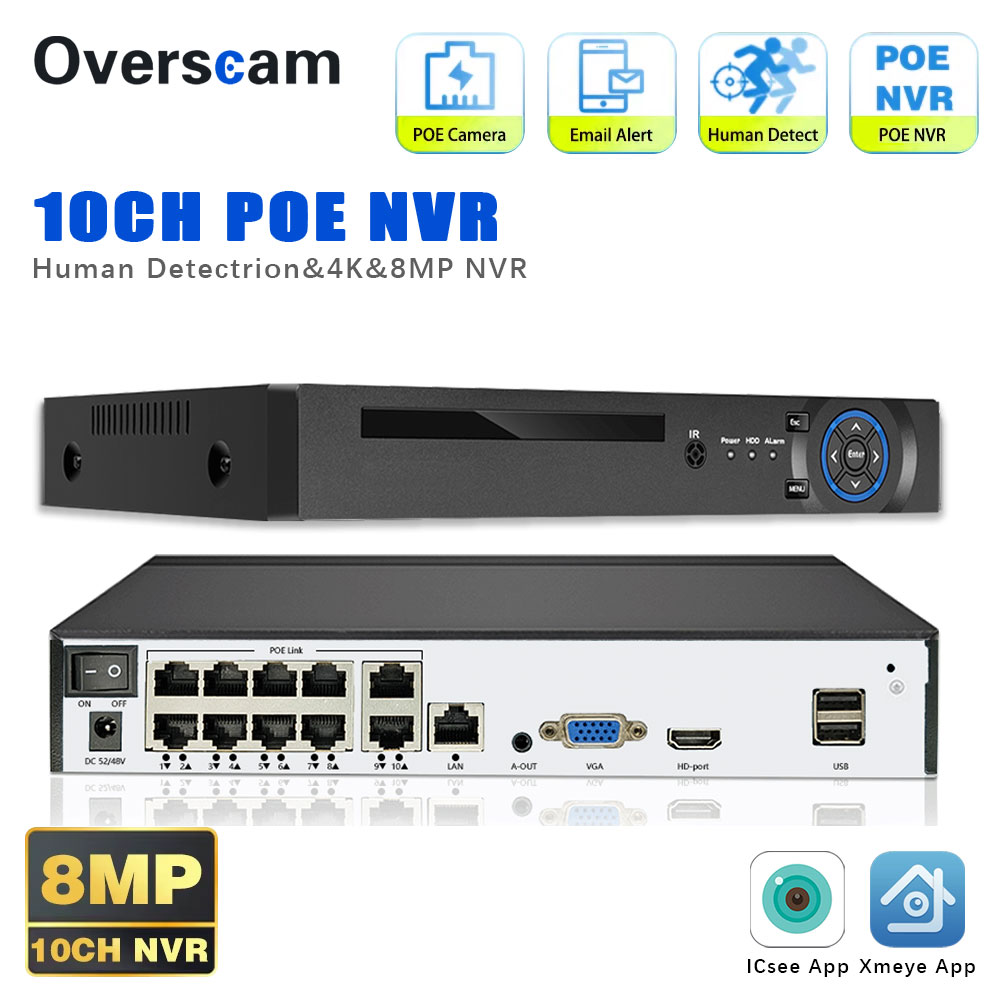 Nvr 16 Channel 4K H265 - Grabador de Video en Red POE