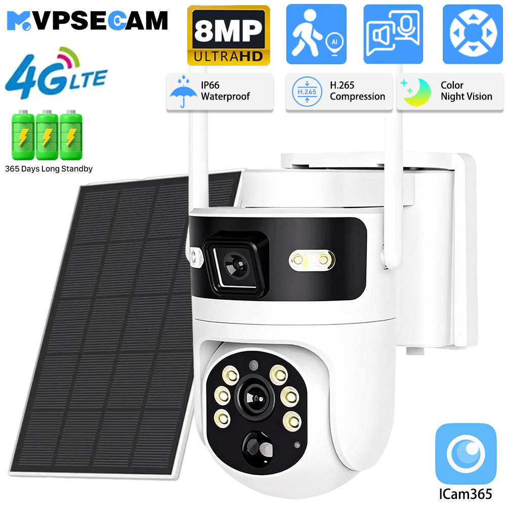 Ip Camera 4K 8Mp Outdoor Ptz - Cámara IP PTZ con tarjeta SIM