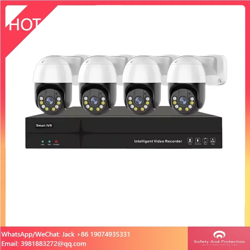Nvr Kit 4 Camera 5Mp Poe - Conjunto de Cámaras IP Domo de