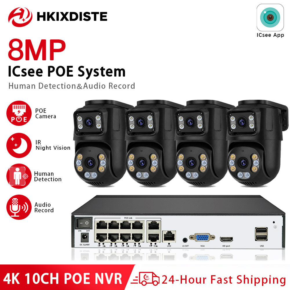 Cctv Nvr System 8 Channel 4K Poe - Sistema de Cámara de Seguridad IP