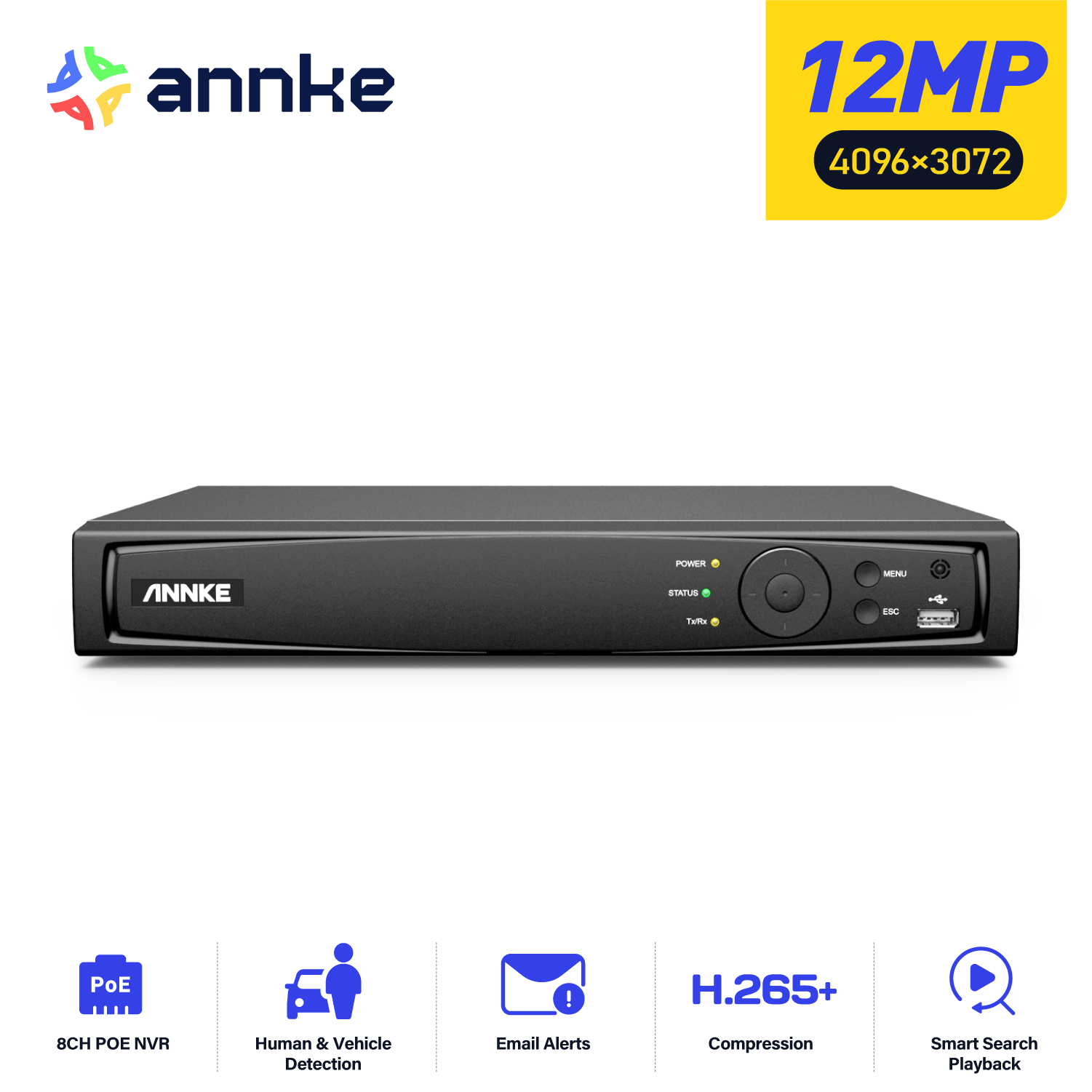 Dahua Nvr 16 Channel - ANNKE 8CH 16CH 12MP grabadora de