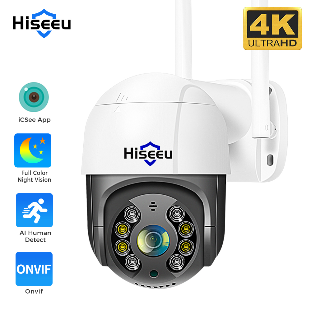 Cctv Camera System 8 Camera Wireless - Hiseeu-cámara inteligente PTZ 4K de 8MP,