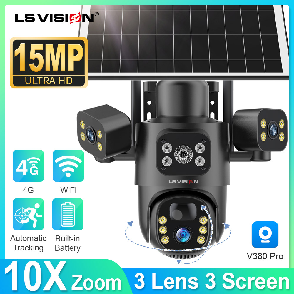 Security Camera System Solar 4G - LS VISION 4G/WiFi cámara Solar 3