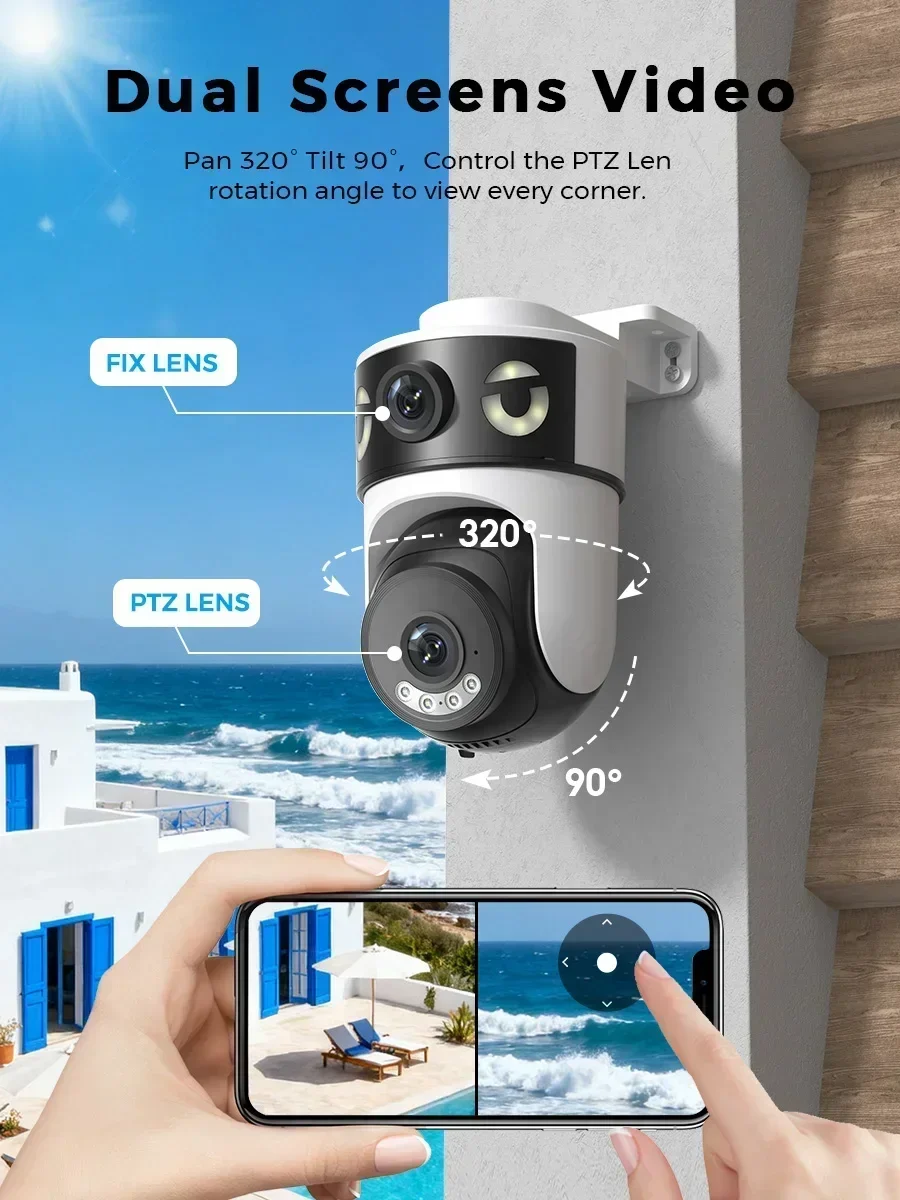 Cámara IP PTZ para exteriores  - Cctv Camera System 8 Camera Wireless reseña y precio