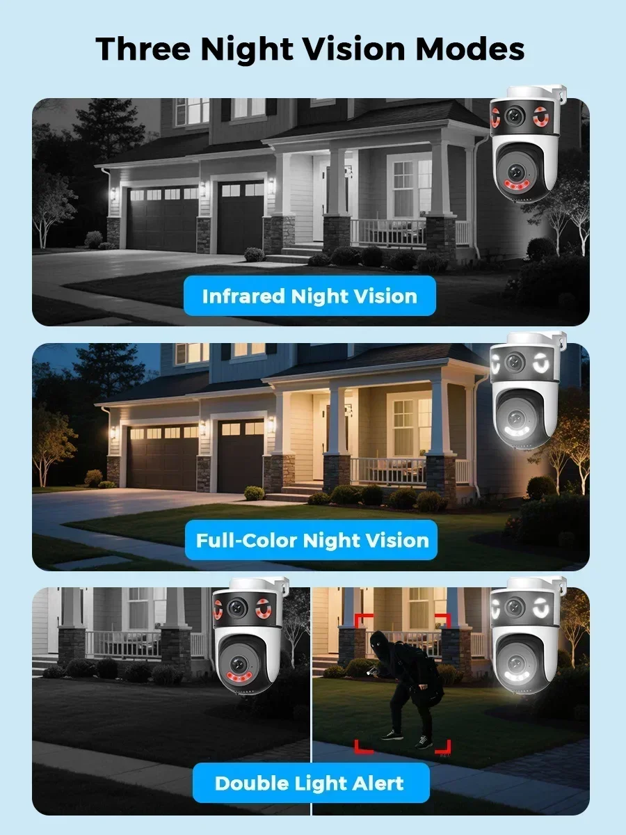 Cámara IP PTZ para exteriores  - Cctv Camera System 8 Camera Wireless reseña y precio