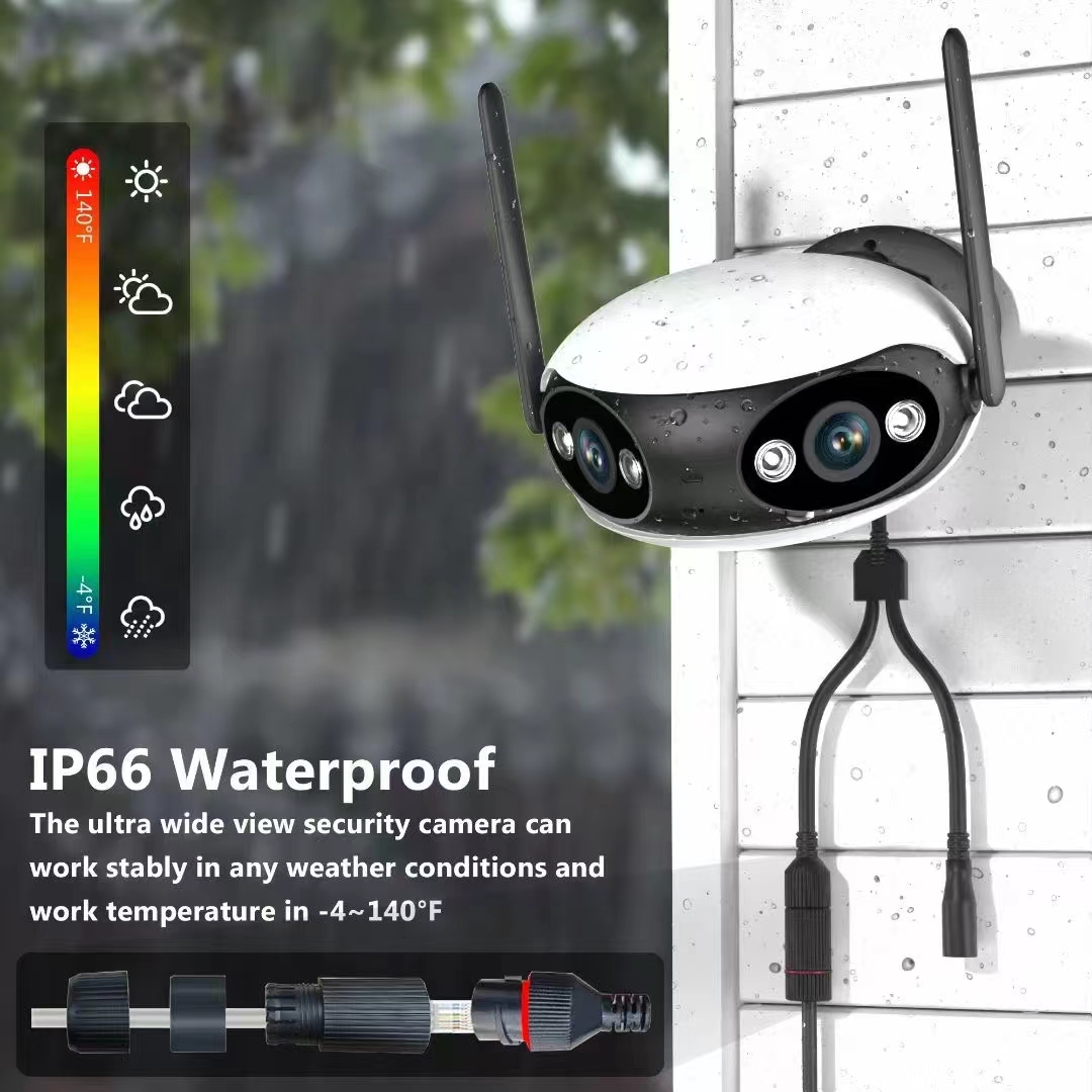 Cámara IP de doble lente con á - Cctv Camera 180 Degree Panoramic reseña y precio