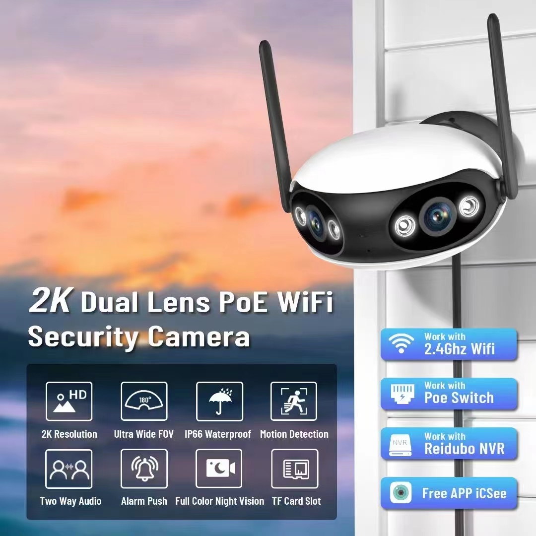 Cámara IP de doble lente con á - Cctv Camera 180 Degree Panoramic reseña y precio