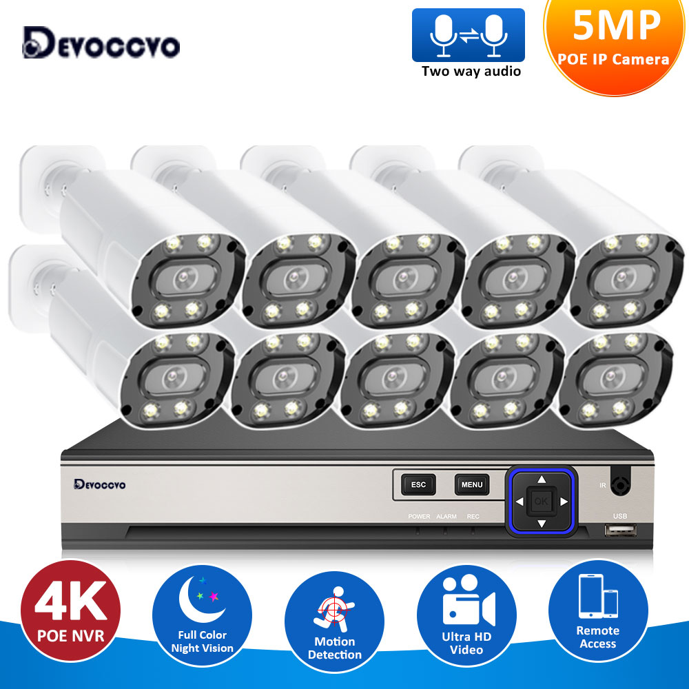 Kit de Sistema de Cámara de Se - Cctv Nvr System 8 Channel 4K Poe reseña y precio