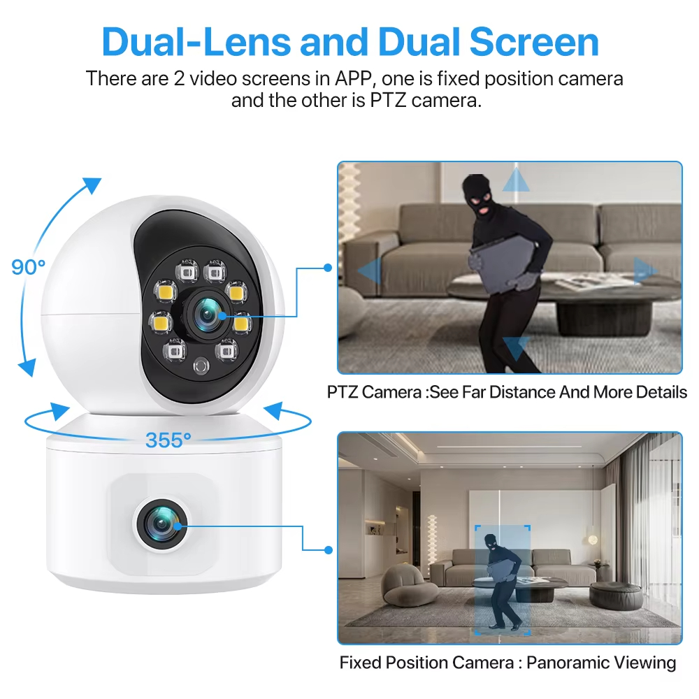 Cámara IP WiFi ICSEE de 6MP co - Cctv Camera System 8 Camera Wireless reseña y precio