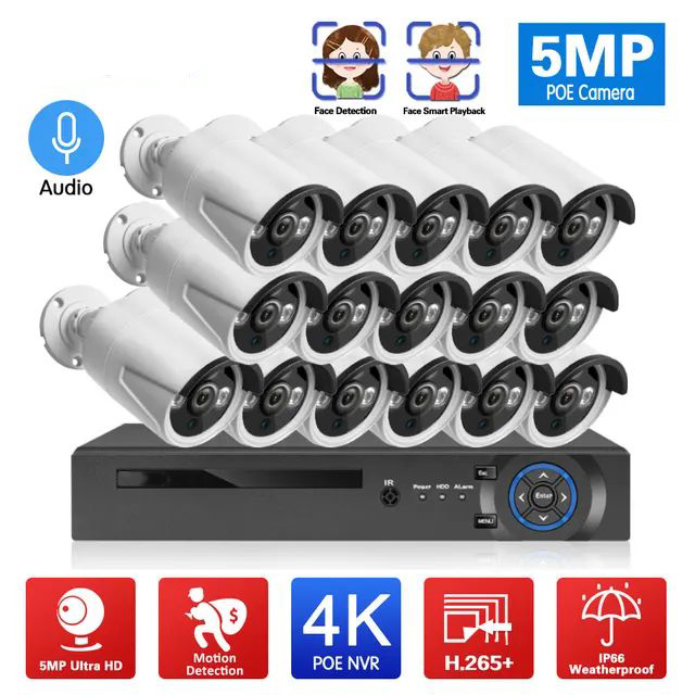 Sistema de Cámaras de Segurida - Nvr Kit 4 Camera 5Mp Poe reseña y precio