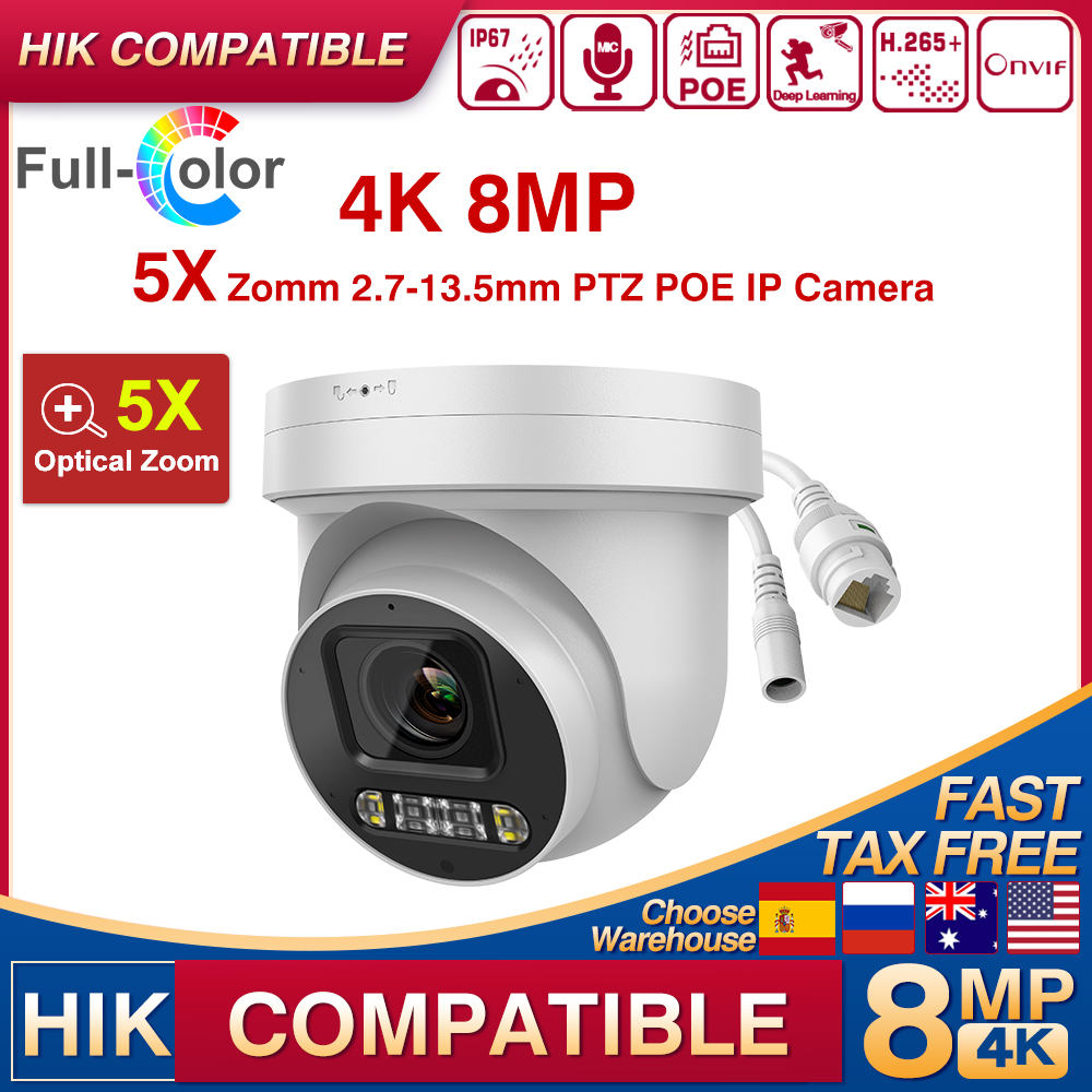 Cámara de seguridad IP PTZ con - Hikvision Ip Camera 8Mp Dome reseña y precio