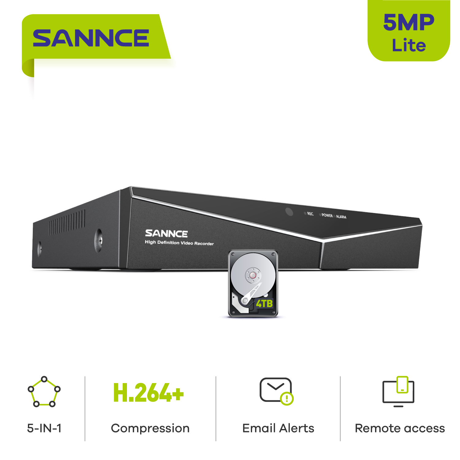 8ch 5mp-n super hd cctv dvr h. - Cctv Hard Drive 4Tb Surveillance reseña y precio
