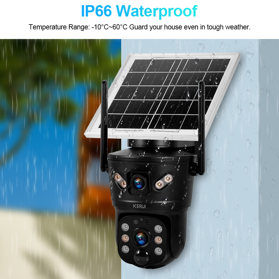 KERUI 6MP WIFI 4G cámara Solar - Security Camera System Solar 4G reseña y precio