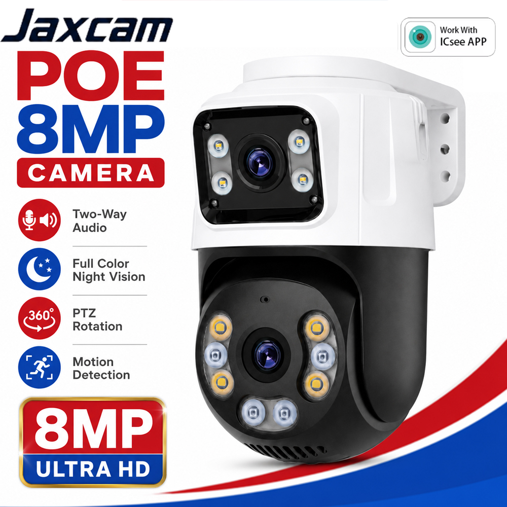 Cámara IP POE PTZ de doble len - Ip Camera 4K 8Mp Outdoor Ptz reseña y precio
