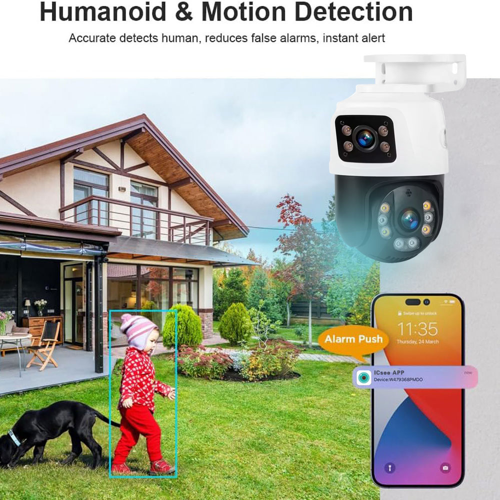 Cámara IP POE PTZ de doble len - Ip Camera 4K 8Mp Outdoor Ptz reseña y precio