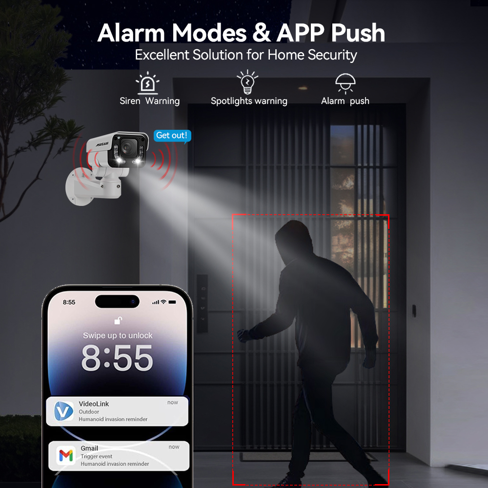 ASECAM Cámara de Seguridad 4K  - Ptz Camera 30X Zoom Poe reseña y precio