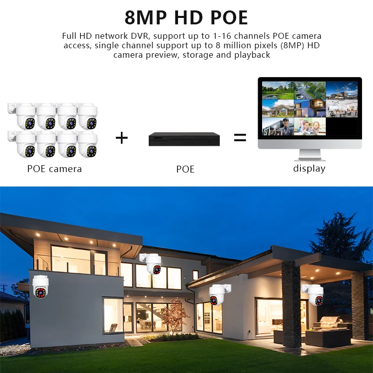 Sistema de Cámara de Seguridad - Poe Security Camera 8Mp 4K reseña y precio