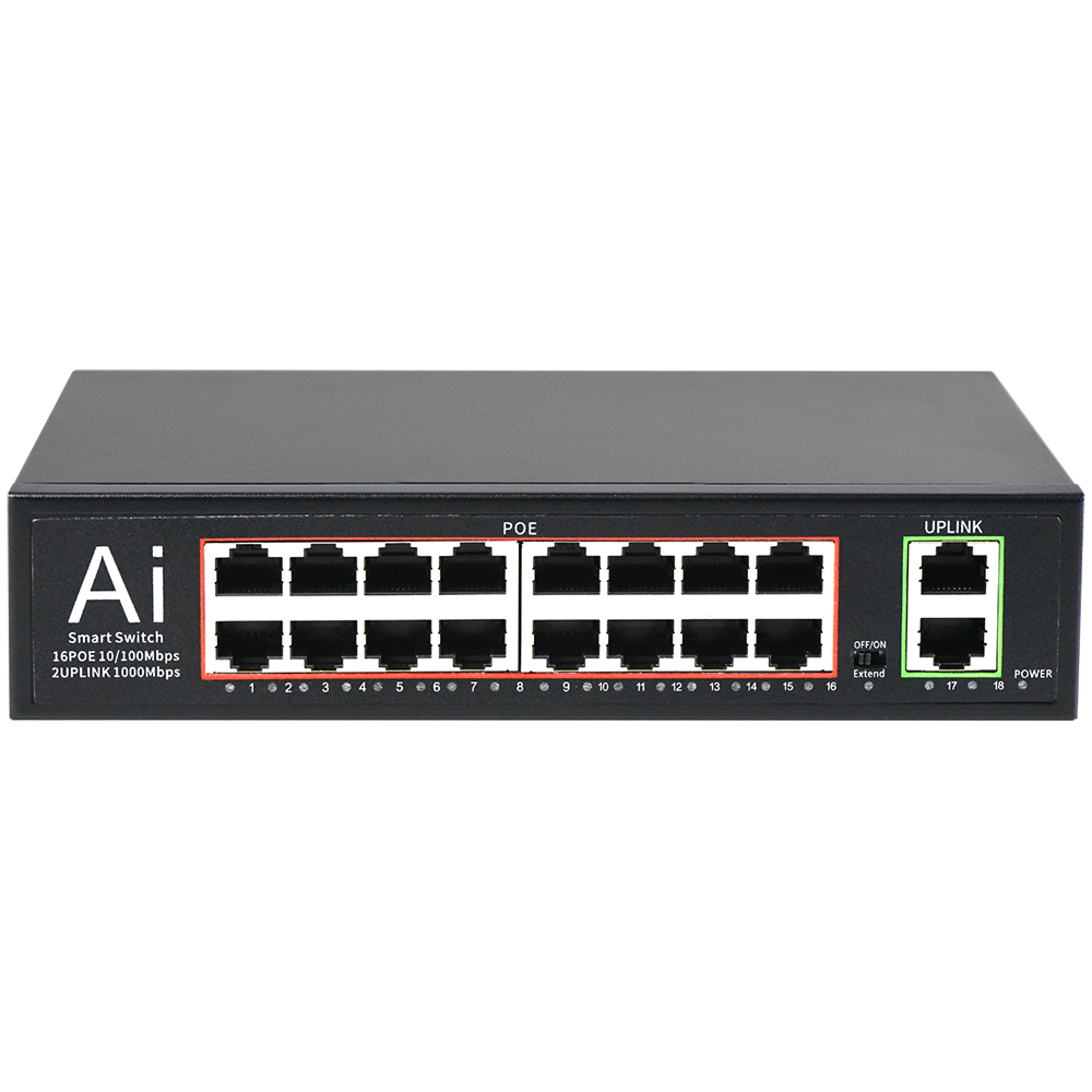Switch PoE+ de 16 Puertos con  - Nvr Poe Switch 16 Port reseña y precio