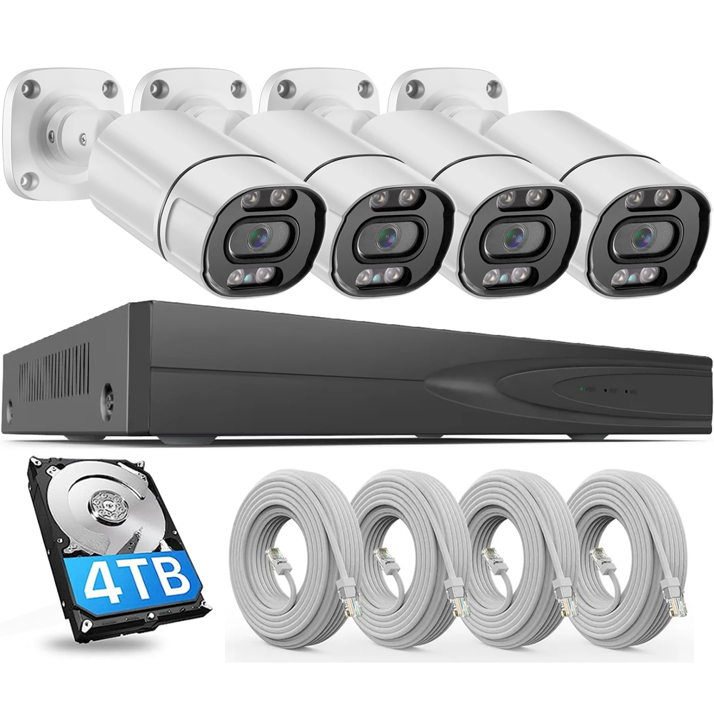 Sistemas de cámaras de vigilan - Nvr Kit 4 Camera 5Mp Poe reseña y precio