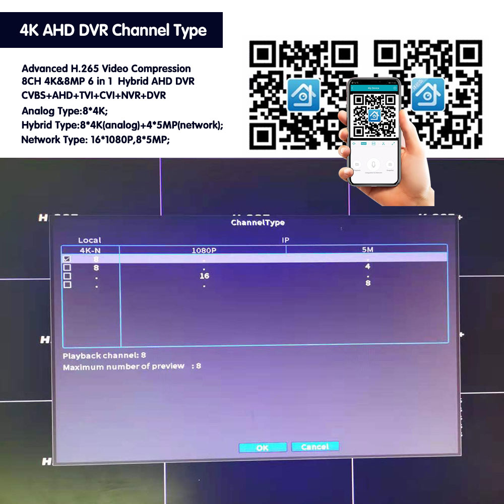 8CH 4K CCTV híbrido DVR NVR si - Cctv Hard Drive 4Tb Surveillance reseña y precio