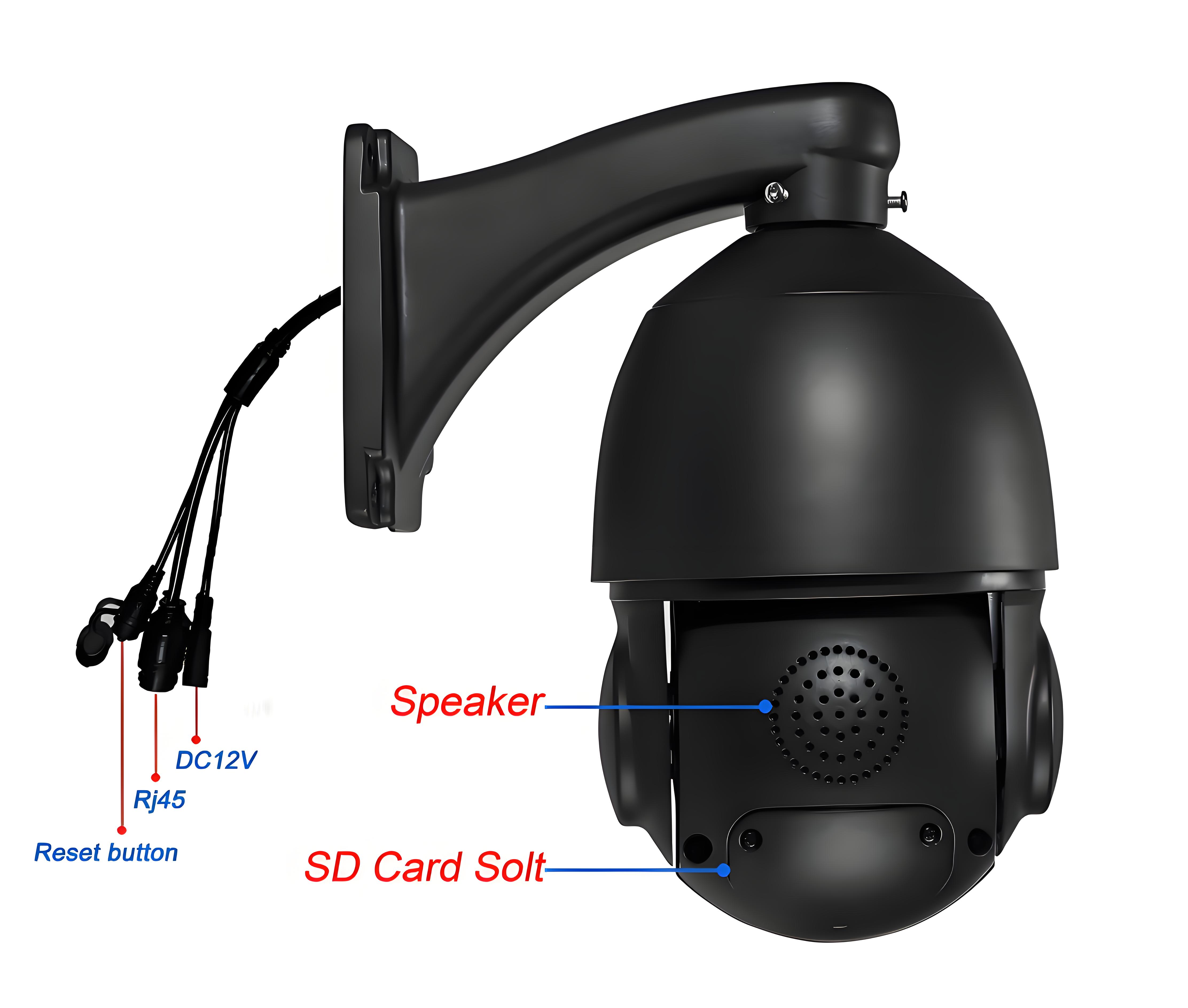 El laser llevó el zoom óptico  - Ip Camera 4K 8Mp Outdoor Ptz reseña y precio