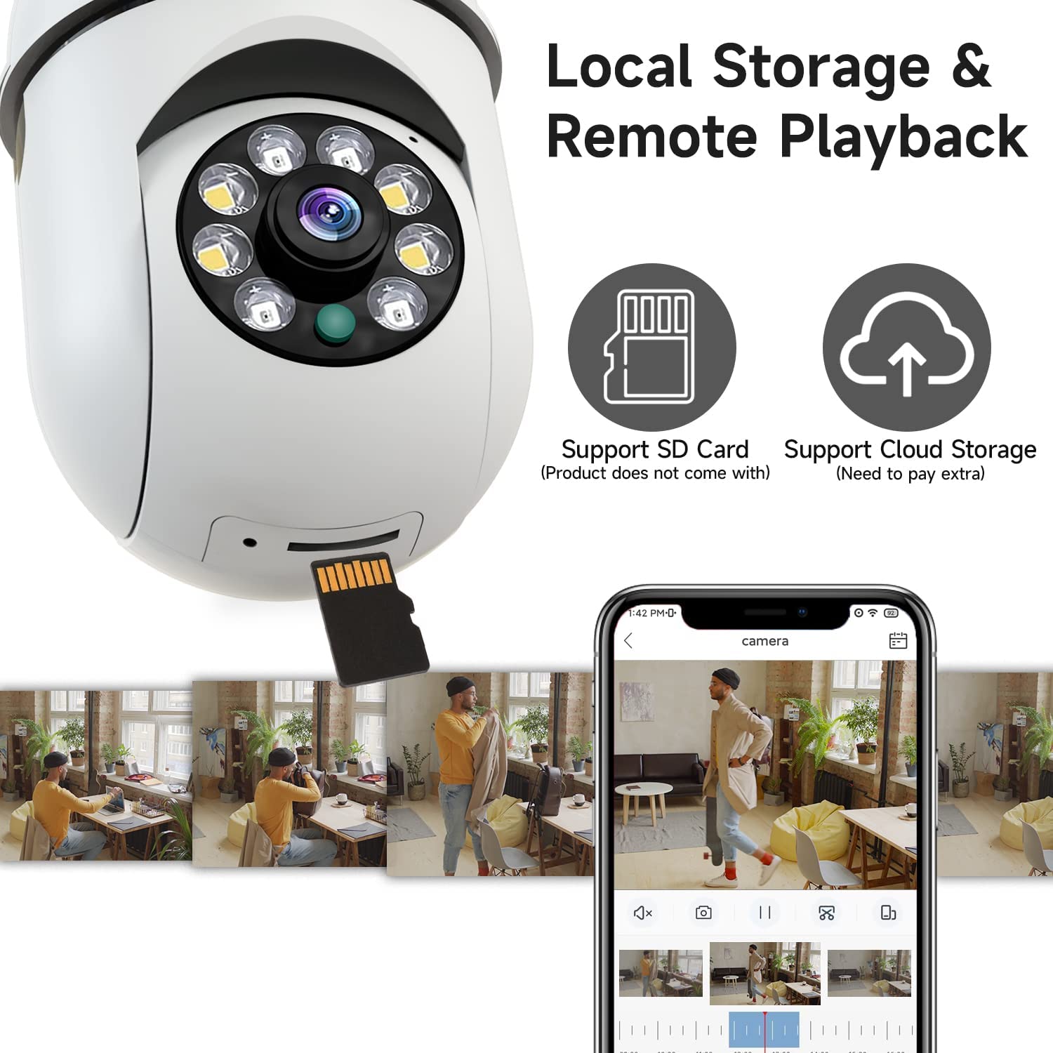 Cámara de vigilancia con bombi - Cctv Camera System 8 Camera Wireless reseña y precio