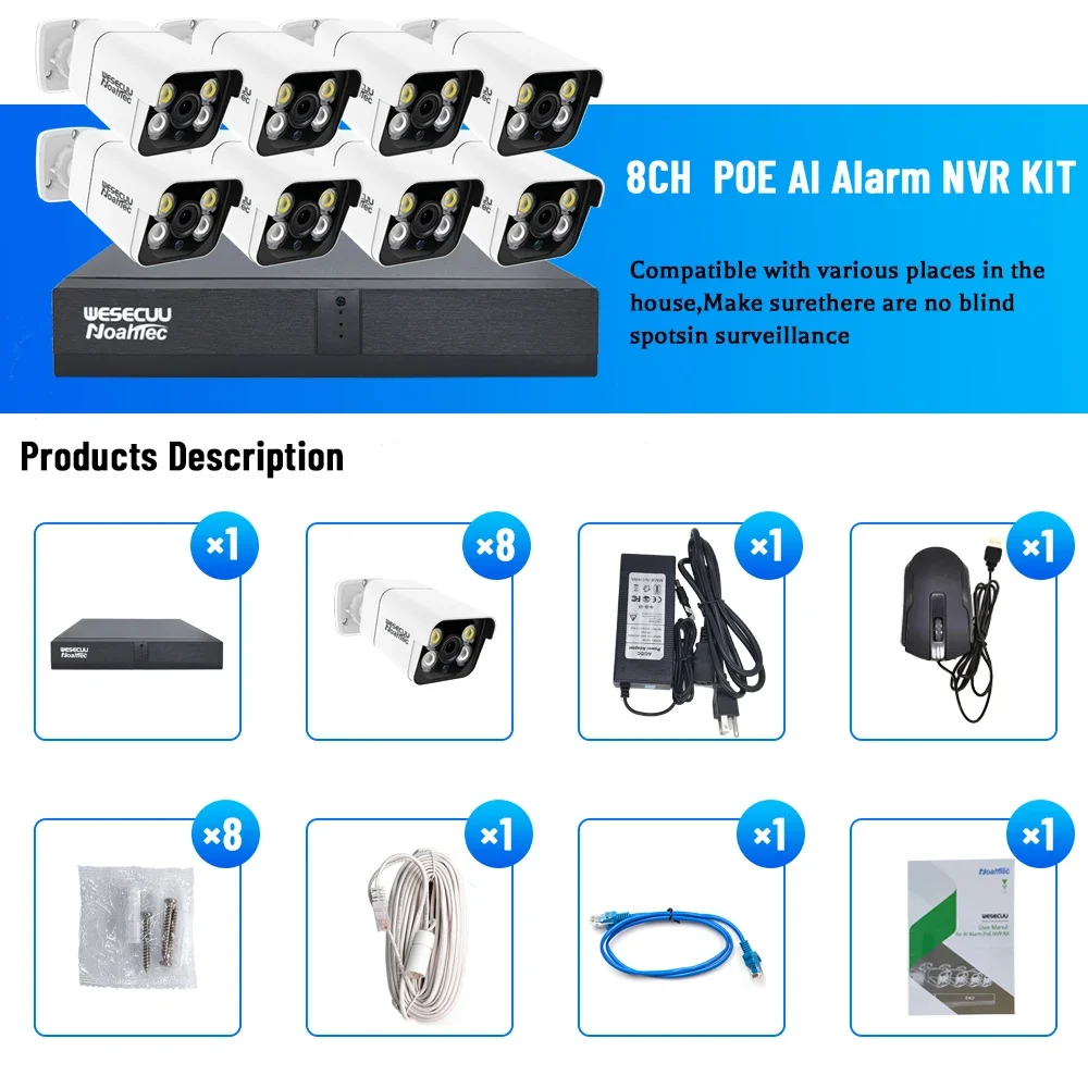 Fabricante de Sistema de Vigil - Nvr Kit 4 Camera 5Mp Poe reseña y precio
