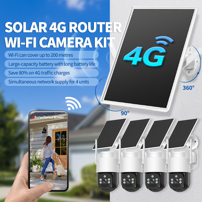 Wistino-enrutador Solar inalám - Security Camera System Solar 4G reseña y precio