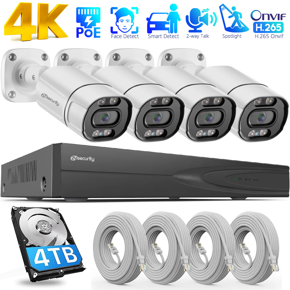 Sistema de Cámaras de Segurida - Nvr Kit 4 Camera 5Mp Poe reseña y precio