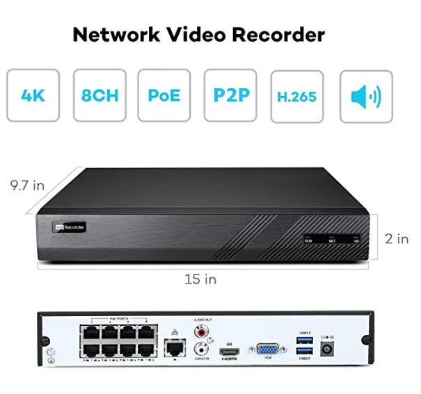 Cctv 8ch Nvr Kit Poe sistema d - Nvr Kit 4 Camera 5Mp Poe reseña y precio