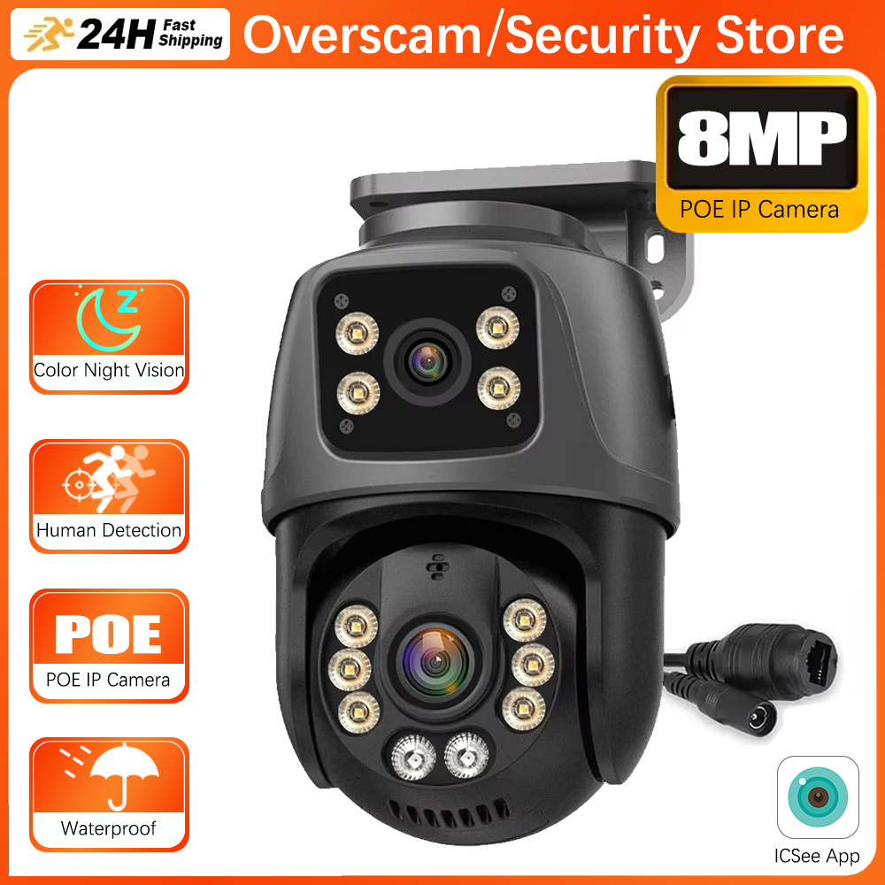 Cámara de vigilancia de red PO - Ip Camera 4K 8Mp Outdoor Ptz reseña y precio