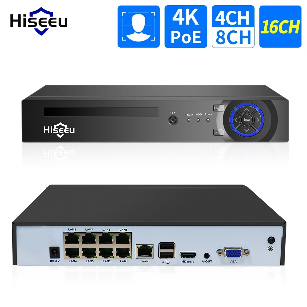 Hiseeu H.265 + 4CH 10CH 16CH N - Dahua Nvr 16 Channel reseña y precio
