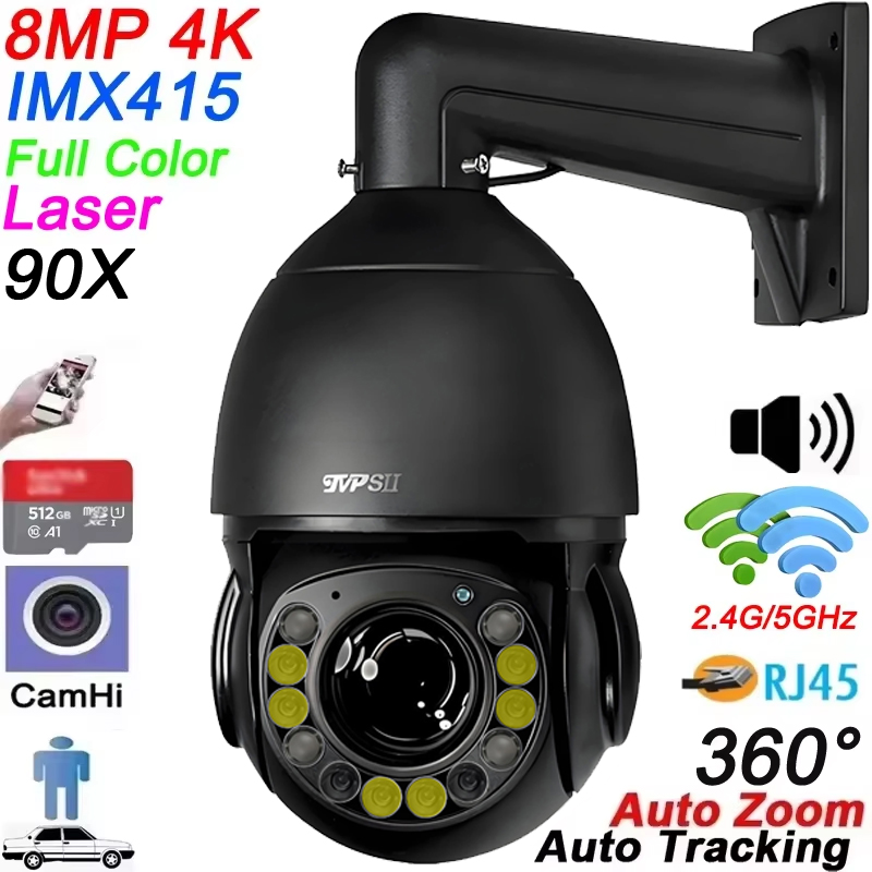 Camhi Max.512G Láser a Todo Co - Ip Camera 4K 8Mp Outdoor Ptz reseña y precio