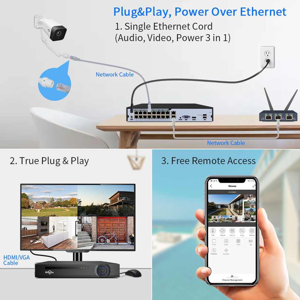 Hiseeu-grabador de vídeo de se - Dahua Nvr 16 Channel reseña y precio