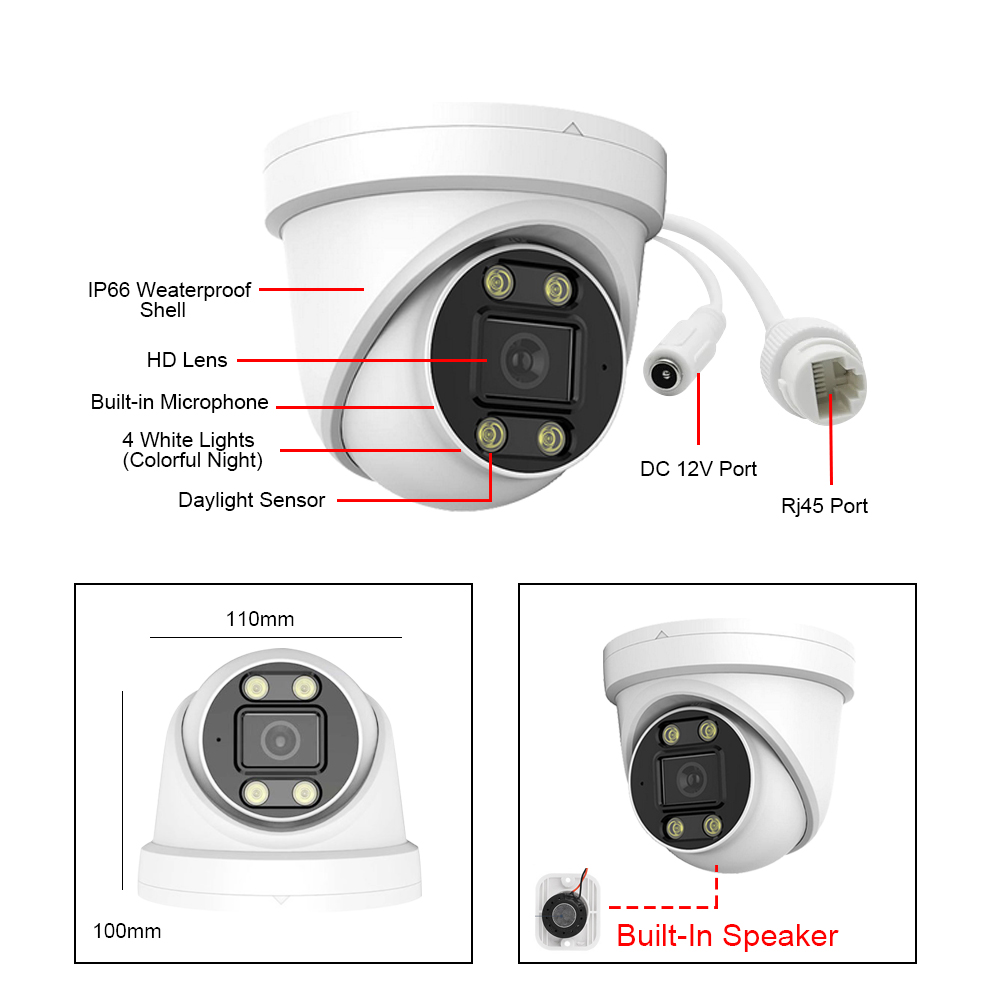 Sistema de Cámaras POE de 8MP  - Poe Security Camera 8Mp 4K reseña y precio
